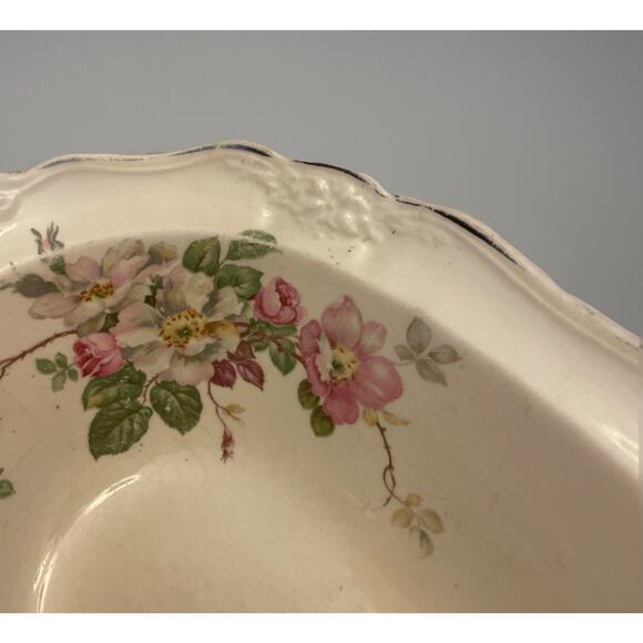 VTG 1940s TS&T Vegetable Bowl Modern Farmhouse Cottagecore Primitive Centerpiece - Picture 14 of 15